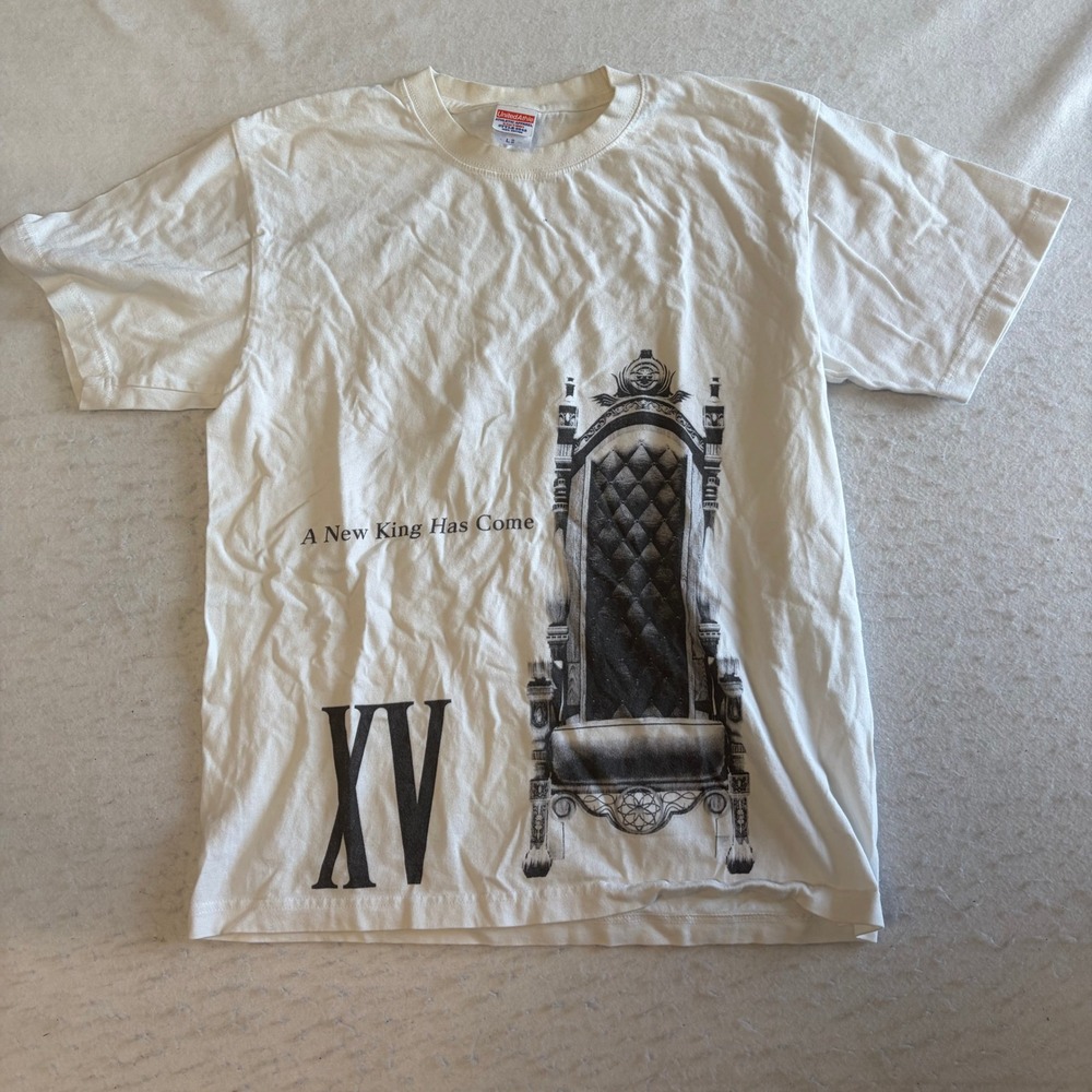 Final Fantasy XV United Athle T-Shirt L White A New King Has Come Promo Graphic